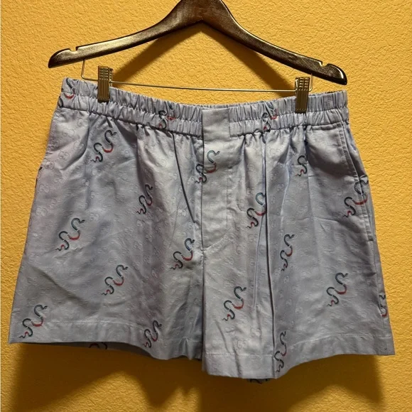 New Authentic Gucci GG Logo Snake Shorts Bermuda Size IT 52 / US L Waist 34 - 40